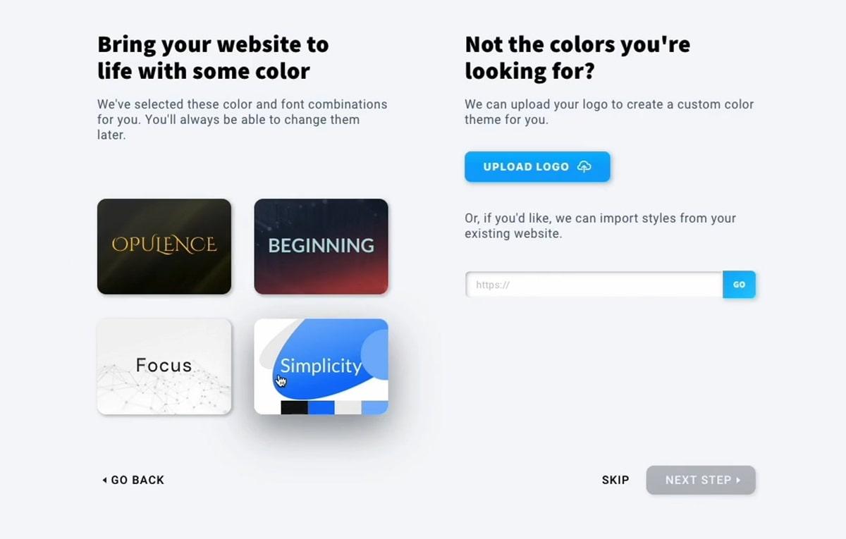GetResponse's website builder